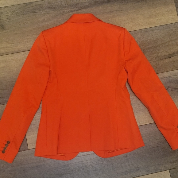 Women's J. Crew Red Orange Pencil Skirt Blazer Parke Suit Set, Sz6 / 6T - Picture 3 of 14